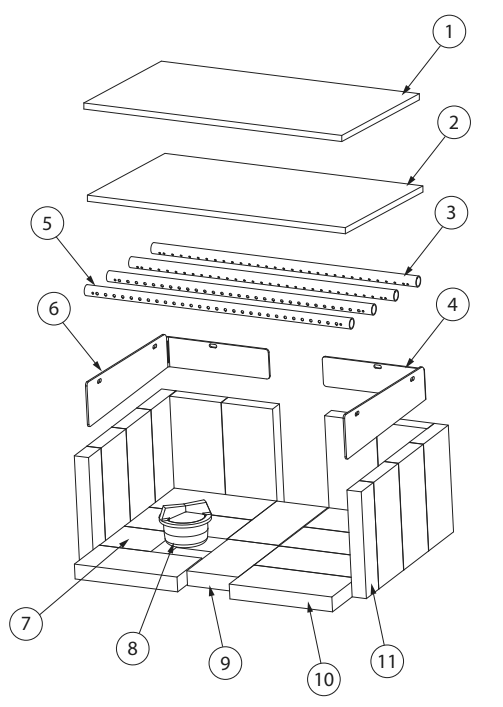 Repair Parts 2 Diagram and Parts List for US2500E-BP  US Stove Company Heating Stove